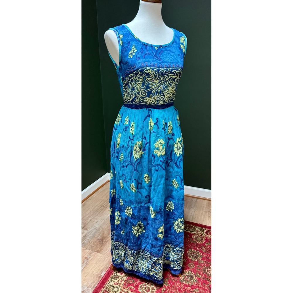 Vintage Olivia Sleeveless Floral Print Bohemian Maxi Dresss Women's‎ Size 6